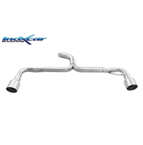 Escape trasero sin silenciador 1X102 RACING Salida Izq. + Dcha. VOLKSWAGEN SCIROCCO 2.0 R TSI DSG (265CV) 2010-- SIN homologacio