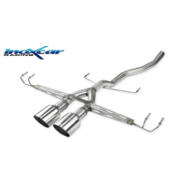 Escape trasero sin silenciador CEN 2X100 RACING  HONDA CIVIC 1.5 Turbo (182cv) 2018-- Tubaz. Ø 50 - Raccordo Ø 51 SIN homologaci