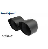 Escape trasero 2X70 RACING BLACK CERAMIC + Valvola  AUDI A1 (Type GB) 35 TFSI 1.5T (150cv) 2022- Inoxcar CON HOMOLOGACION