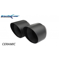 Escape trasero 2X100 RACING BLACK CERAMIC Salida Der. + Izq. + Valvole con montaggio motorini elettrici di serie VOLKSWAGEN GOLF