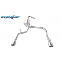 Escape trasero deportivo 1X120X80 Salida Izq. + Dcha. KIA SORENTO 2.5 CRDi (140CV) 2002-- SIN homologacion Inoxcar