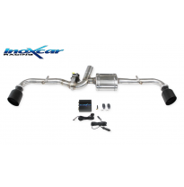 Escape trasero deportivo 1X100 BLACK CERAMIC Salida Izq. + Dcha. + Válvula con kit de vacío + mando a distancia ALFA ROMEO 4