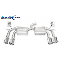 Escape trasero 2X102 Salida Der. + Izq. + Valvole con montaggio motorini elettrici di serie VOLKSWAGEN GOLF 7.5 2.0 R Performanc