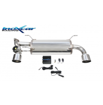 Escape trasero 1X114 RACING Salida Der. + Izq. + Valvola kit depressione + Telecomando TOYOTA GT 86 2.0 (200CV) 2012-- Inoxcar S