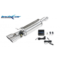 Escape trasero deportivo 2X80 RACING + Válvula con kit de vacío + mando a distancia VOLKSWAGEN POLO (type AW) 2.0 GTI (200cv