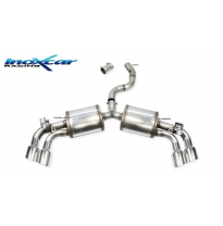 Escape trasero con dos silenciadores 2X100 RACING Salida Der. + Izq. + Valvole con montaggio motorini elettrici di serie AUDI A3