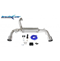 Escape trasero deportivo 1X100 RACING Salida Izq. + Dcha. + Válvula con kit de vacío + mando a distancia ABARTH 695 TRIBUTO