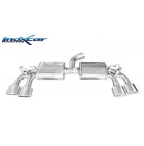 Escape trasero deportivo 2X120X80 Salida Izq. + Dcha. + Válvulas con montaje con motores eléctricos originales VOLKSWAGEN GO