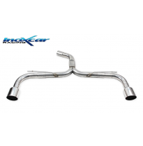 Escape trasero sin silenciador 1X100 RACING Salida Izq. + Dcha. VOLKSWAGEN GOLF 8 2.0 GTI (245cv) 2020-- SIN homologacion Inoxca