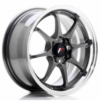 LLANTA JR Wheels JR5 15x7 ET35 4x100 Gun Metal w/Machined Lip JAPAN RACING