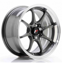 LLANTA JR Wheels JR5 15x8 ET28 4x100 Gun Metal w/Machined Lip JAPAN RACING