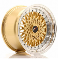 LLANTA JR Wheels JR9 16x9 ET20 BLANK Gold w/Machined Lip JAPAN RACING