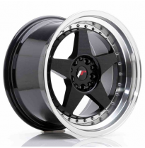 Llanta Jr Wheels Jr6 18x10,5 Et25 5x114,3/120 Glossy Black W/Machined Lip Japan Racing