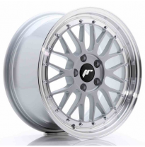 LLANTA JR Wheels JR23 17x8 ET40 5x112 Hyper Silver w/Machined Lip JAPAN RACING