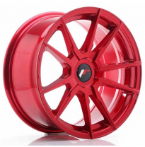LLANTA JR Wheels JR21 17x8 ET35 Blank Platinium Red JAPAN RACING
