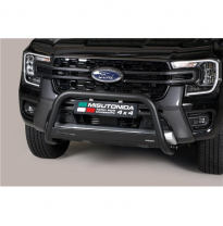 Defensa delantera Homologada CE en Acero Inoxidable FORD Ranger 2023 &gt; D.C. Ø 63 Acero Inox con Recubrimiento en polvo negro MIS