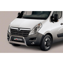 Defensa Delantera Acero Inox Opel Movano 10&gt; - Diametro 63mm - Homologacion Ce