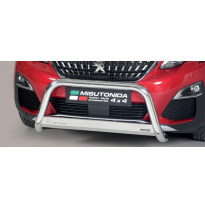 Defensa Delantera Acero Inox Peugeot 3008 18&gt; ø 63 Homologada - Misutonida Italia