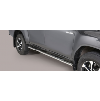 Estriberas Laterales Ovaladas Acero Inox Toyota Hi Lux Double Cab 16&gt;   Misutonida Italia