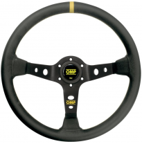 VOLANTE OMP CORSICA PIEL 350MM BRAZOS NEGRO - DETALLE AMARILLO