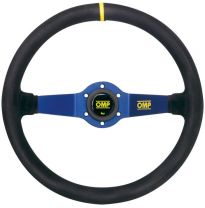 VOLANTE OMP RALLY ANTE 350MM NEGRO 2 BRAZOS AZULES