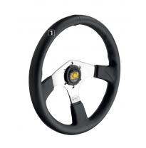 VOLANTE OMP ASSO PIEL 350MM BRAZOS CROMO
