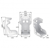 ASIENTO RACING OMP HTE EVO OFFROAD NEGRO