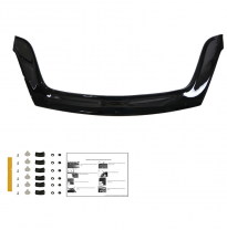 Protector de capó Oneway apto para Peugeot Partner Tepee 2008-2015 - Negro brillante