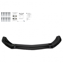 Spoiler delantero Oneway apto para Mercedes Clase C W205 C43 AMG Sedán/Combi 2016-2018 - Negro brillante