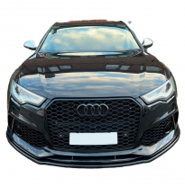 Spoiler delantero Oneway apto para Audi RS6 C7 y C7 Facelift 2013-2017 - Negro brillante