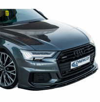 Spoiler delantero Oneway apto para Audi A6 S-Line/S6 C8 (Sedan/Avant) 2018- - Versión 3 - Negro brillante