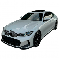 Spoiler delantero Oneway apto para BMW Serie 3 G20/G21/M340i M-Pack Facelift 2022- - Negro brillante