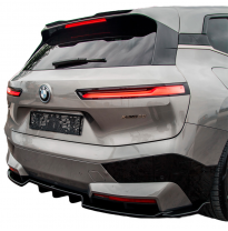 Faldón de parachoques trasero Oneway apto para BMW iX M-Pack i20 2021- - Negro brillante