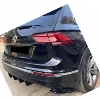Difusores laterales traseros Oneway aptos para Volkswagen Tiguan II Standard/R-Line 2016-2020 - Negro brillante