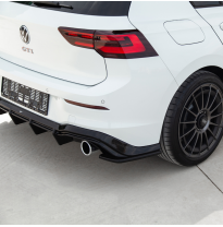 Difusores laterales traseros Oneway aptos para Volkswagen Golf VIII HB GTI 2020- - Negro brillante