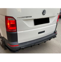 Difusor trasero Oneway apto para Volkswagen Transporter T6/T6.1 2015-2022 - Negro brillante