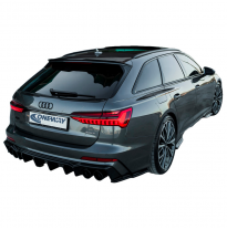 Difusor trasero unidireccional apto para Audi A6 S-Line/S6 C8 (Sedan/Avant) 2018- - Negro brillante