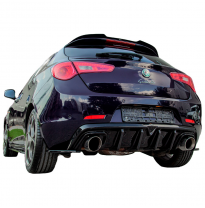 Difusor trasero Oneway apto para Alfa Romeo Giulietta 2010-2020 - Versión 2 - Negro brillante