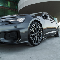 Faldones laterales Oneway Set aptos para Audi A6 S-Line/S C8 (Sedan/Avant) 2018- - Negro brillante