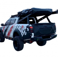 Cubierta de portón trasero Oneway adecuada para Mitsubishi L200 Triton 5/6 2015- - Negro mate