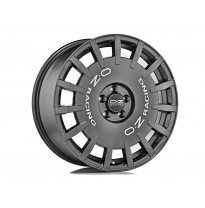 LLANTA RALLY RACING 7x17 ET 18 4x108 OZ RACING DARK GRAPHITE SILVER LETTERING