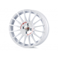 LLANTA SUPERTURISMO GT 6x14 ET 15 4x108 OZ RACING RACE WHITE RED LETTERING