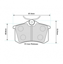 Pastillas de freno PBS PROTRACK TRASERAS AUDI A4 Avant (8D5, B5) S4 quattro KW:195 Año: 1997 &gt; 2001