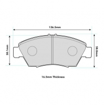 Pastillas de freno PBS PRORACE DELANTERAS HONDA CIVIC V Coupe (EJ) 1.6 i Vtec (EJ1) KW:92 Año: 1994 &gt; 1996