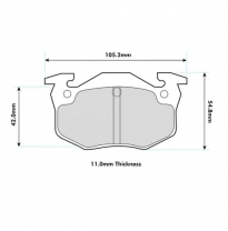 Pastillas de freno PBS PROTRACK TRASERAS PEUGEOT 223 II (20A/C) 1.9 GTI Cat KW:75 Año: 1907 &gt; 1994