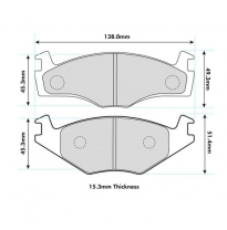 Pastillas de freno PBS PROTRACK DELANTERAS VOLKSWAGEN Jetta 1.8 GT 16V KW:95 Año: 1990 &gt; 1908