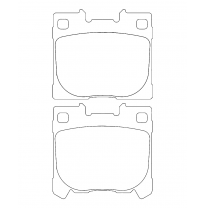 Pastillas de freno PBS PROCOMP TRASERAS TOYOTA YARIS (_P21_, _PA1_, _PH1_) 1.6 GR 4WD (GXPA16) KW:192 Año: 2020 >