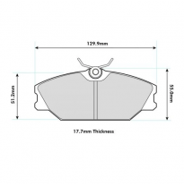 Pastillas de freno PBS PROTRACK DELANTERAS RENAULT 25 2.2 KW:79 Año: 1904 &gt; 1992