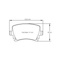 Pastillas de freno PBS PROTRACK TRASERAS AUDI TT Roadster (8J9) 2.0 TTS Quattro KW:200 Año: 2008 &gt; 2014