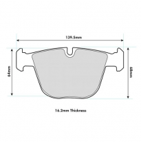 Pastillas de freno PBS PRORACE TRASERAS BMW 1 (E82) 3.0 M Coupe&#039; pinza STD KW:271 Año: 2011 &gt;